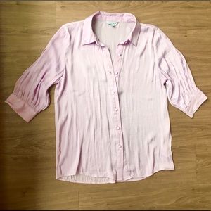 Lilac/lavender button up blouse